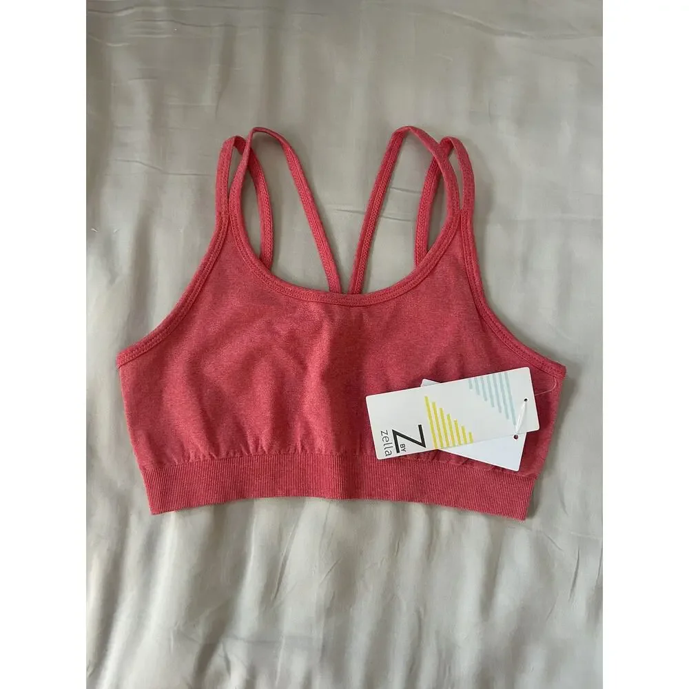 NEW Zella Pink Coral Bra size 14/16